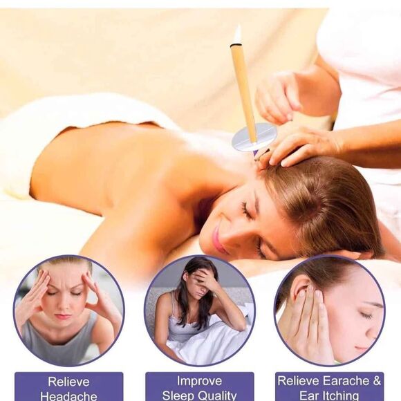 Ear Wax Burning Removal Kit, Includes Cotton Swabs, 10pc - New - Picture 2 of 4